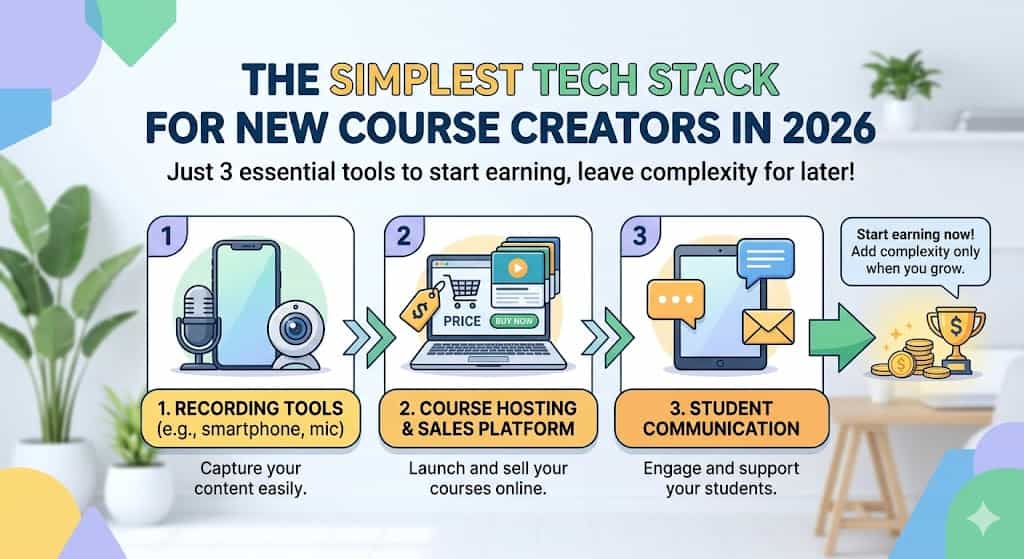 The Simplest Tech Stack for New Course Creators in 2026